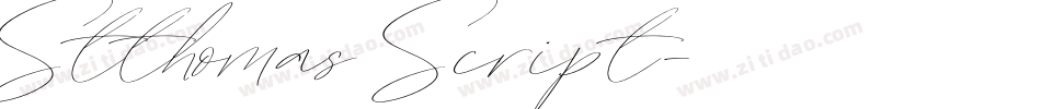 Stthomas Script字体转换